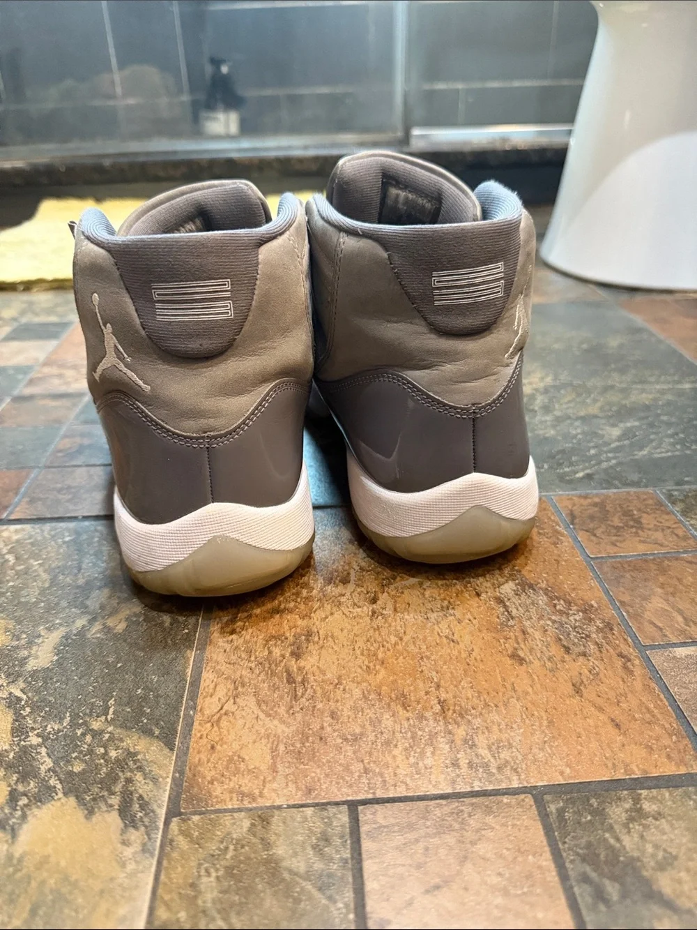 Jordan 11 Gray High-Top Men's Sneakers - Brand Unspecified